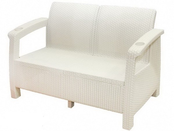Двухместный диван Yalta Sofa Seаt белый купить в Октябрьском