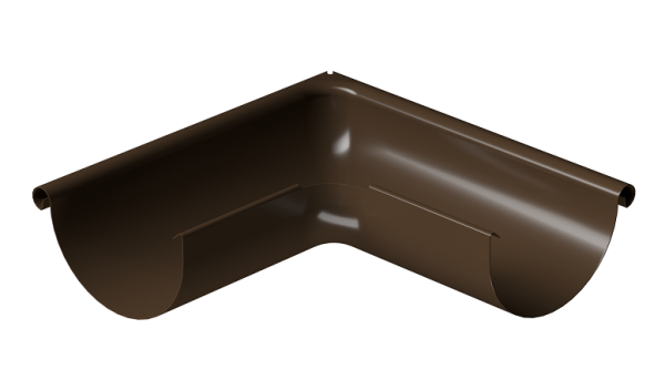 Угол внешний 90° D125 Döcke STAL PREMIUM Каштан, (RAL 8017) купить в Октябрьском