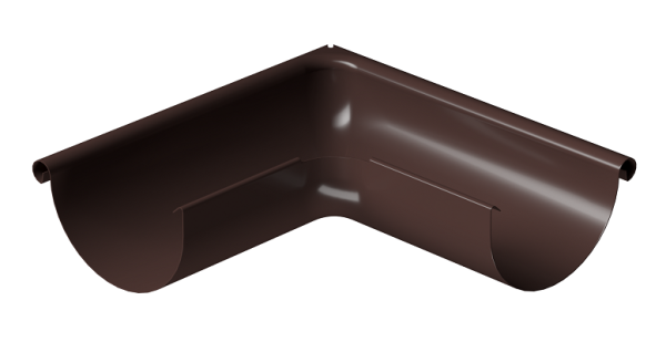 Угол внешний 90° D125 Döcke STAL PREMIUM Шоколад, (RAL 8019) купить в Октябрьском