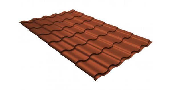 Металлочерепица кредо GL 0,5 GreenСoat Pural RR 750 кирпично-красный (RAL 8004 терракота) купить в Октябрьском