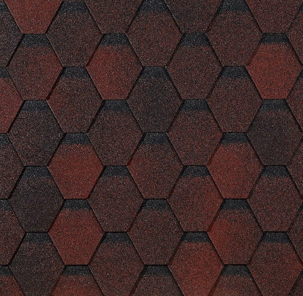 Гибкая черепица EURASIA Docke, Коллекция ШЕСТИГРАННИК Красный купить в Октябрьском