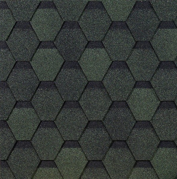 Гибкая черепица EURASIA Docke, Коллекция ШЕСТИГРАННИК Зелёный купить в Октябрьском