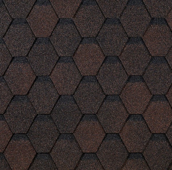 Гибкая черепица EURASIA Docke, Коллекция ШЕСТИГРАННИК Коричневый купить в Октябрьском