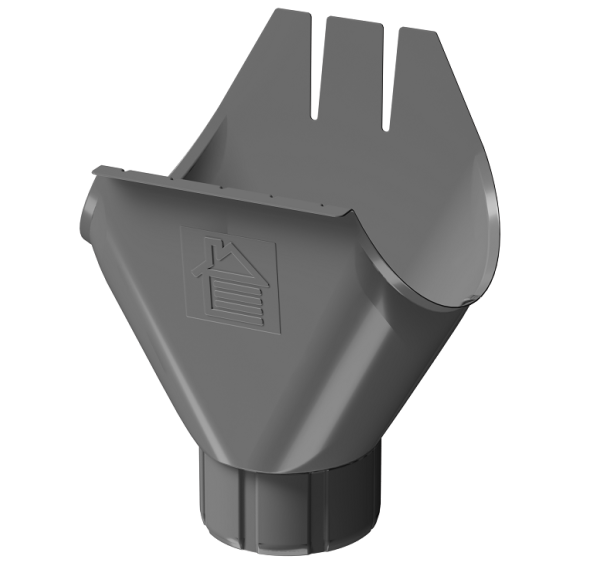 Воронка желоба D125 Döcke STAL PREMIUM Графит, (RAL 7024) купить в Октябрьском