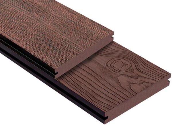 Террасная доска ДПК Outdoor 3D полнотелая STORM/OCEAN BROWN коричневая микс купить в Октябрьском