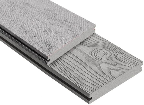 Террасная доска ДПК Outdoor 3D полнотелая STORM/OCEAN GREY серая микс купить в Октябрьском