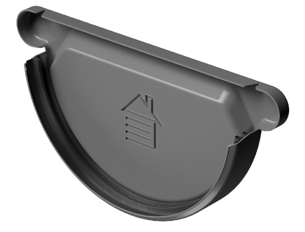 Заглушка желоба D125 Döcke STAL PREMIUM Графит, (RAL 7024) купить в Октябрьском