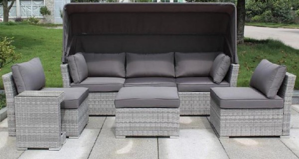 Диван-Трансформер AFINA плетеный из иск. ротанга AFM-320G Grey купить в Октябрьском
