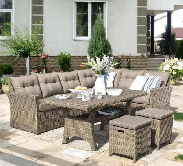 Комплект мебели AFINA плетеной из иск. ротанга AFM-307B Beige купить в Октябрьском