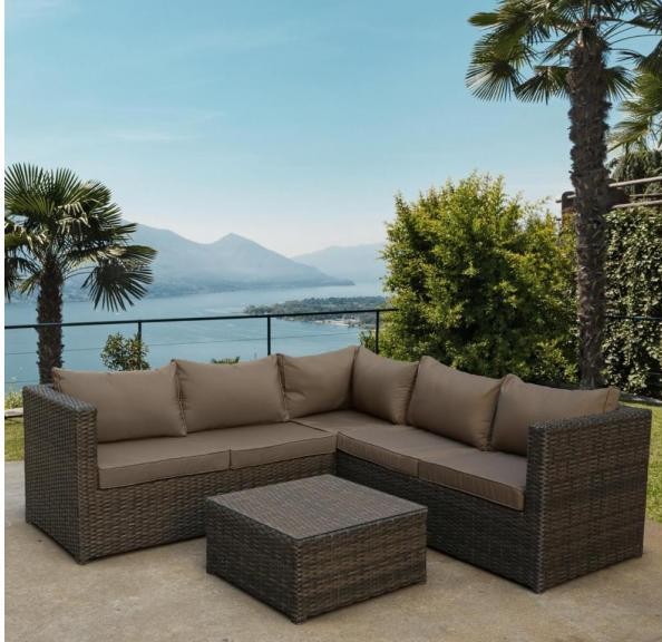 Комплект мебели AFINA плетеной из иск. ротанга YR825A Brown/Beige купить в Октябрьском