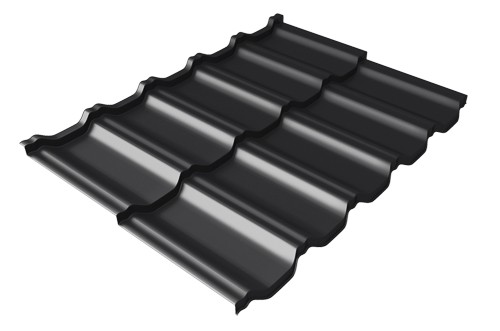 Металлочерепица модульная Квинта Uno Grand Line c 3D резом 0,5 Rooftop Matte RAL 9005 черный купить в Октябрьском