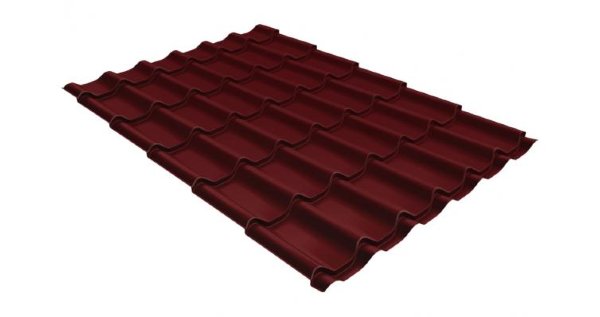 Металлочерепица классик 0,5 Satin RAL 3005 красное вино купить в Октябрьском