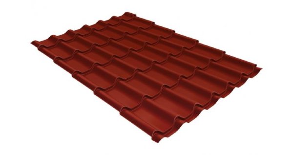 Металлочерепица классик 0,5 Satin RAL 3009 оксидно-красный купить в Октябрьском