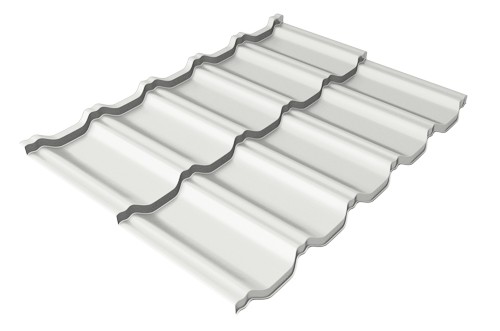 Металлочерепица модульная Квинта Uno Grand Line c 3D резом 0,5 Satin RAL 9003 сигнальный белый купить в Октябрьском