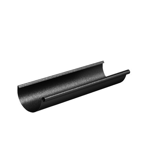Водосток Aquasistem, система 125x90 - Водосточный желоб 3.00м RAL 9005 Чёрный купить в Октябрьском