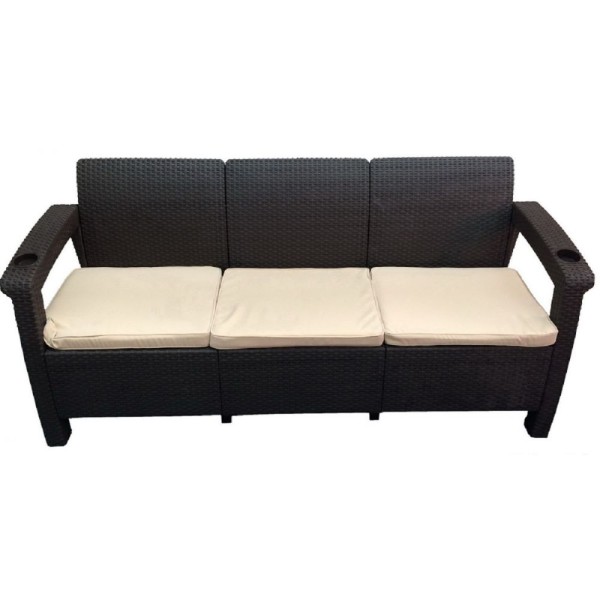 Трёхместный диван  Yalta Sofa 3 Seat венге купить в Октябрьском