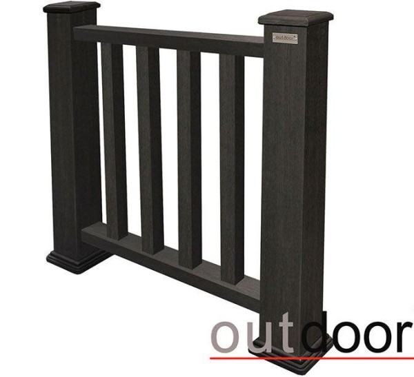 Ограждение из ДПК Outdoor Классик 3D STORM чёрный купить в Октябрьском