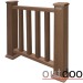 Ограждение из ДПК Outdoor Классик 3D STORM коричневый микс купить в Октябрьском