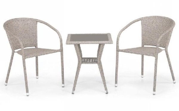 Комплект плетеной мебели AFINA из иск. ротанга T25C/Y137C-W85 Latte 2Pcs купить в Октябрьском