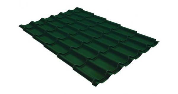 Металлочерепица классик 0,5 Satin RAL 6005 зеленый мох купить в Октябрьском