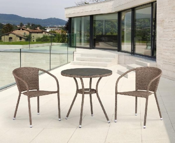 Комплект плетеной мебели AFINA из иск. ротанга T282ANT/Y137C-W56 Light Brown 2Pcs купить в Октябрьском