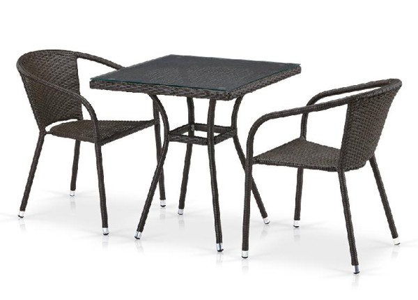 Комплект плетеной мебели AFINA из иск. ротанга T282BNT/Y137C-W53 Brown 2Pcs купить в Октябрьском