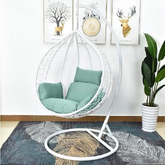 Кресло Подвесное из искусственного ротанга AFM-168A-L White/Green купить в Октябрьском