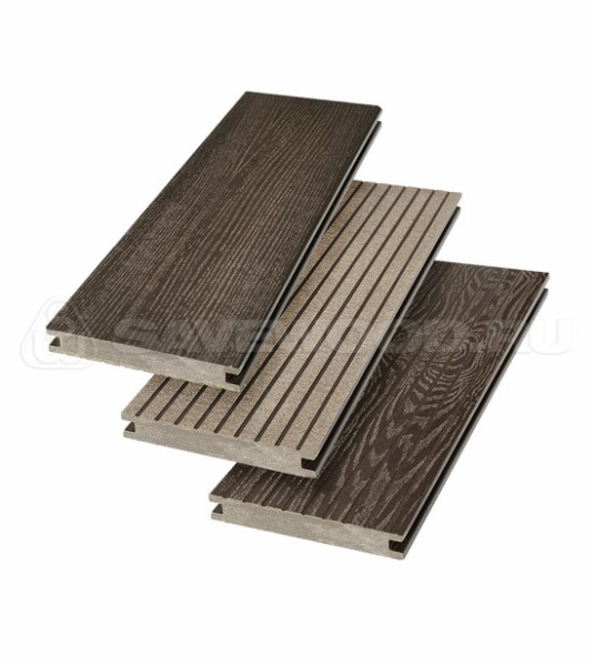 Террасная доска SW Fraxinus (R) полнотелая «SaveWood» Темно-коричневый купить в Октябрьском