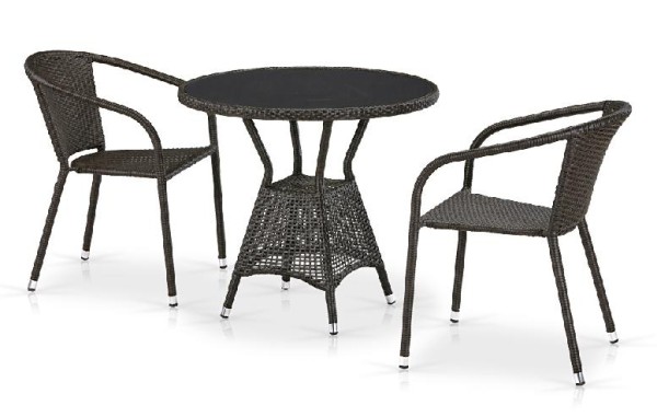 Комплект плетеной мебели AFINA из иск. ротанга T707ANS/Y137C-W53 Brown 2Pcs купить в Октябрьском