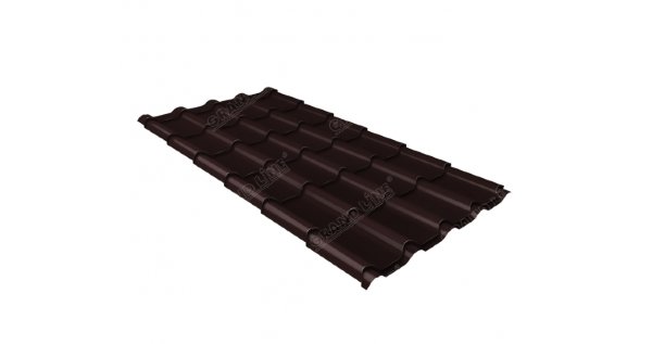 Металлочерепица камея 0,5 Satin RAL 8017 шоколад купить в Октябрьском