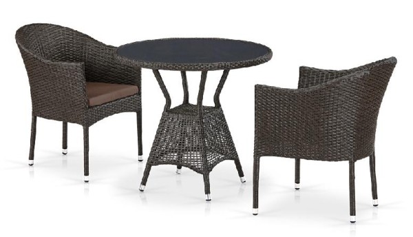Комплект плетеной мебели AFINA из иск. ротанга T707ANS/Y350-W53 Brown 2Pcs купить в Октябрьском