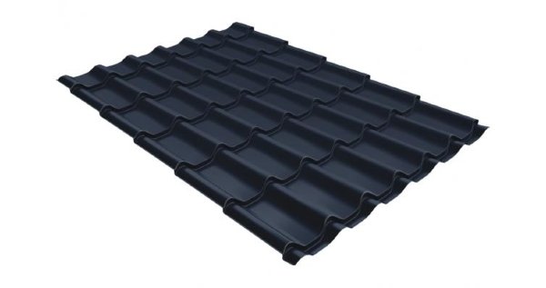 Металлочерепица классик 0,5 Satin RAL 7024 мокрый асфальт купить в Октябрьском