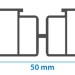 Лага алюминиевая KRONEX 50x25x3000 мм несущая купить в Октябрьском