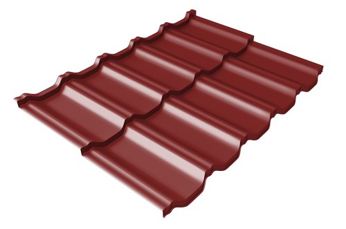 Металлочерепица модульная Квинта Uno Grand Line c 3D резом 0,5 Satin RAL 3011 коричнево-красный купить в Октябрьском