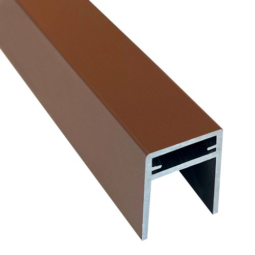 П-профиль Алюминиевый EasyDecking 35x25 Коричневый купить в Октябрьском