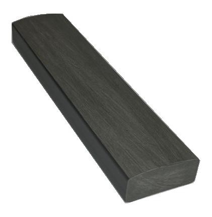 Лавочный брус Ecodecking Некст полнотелый брашированный 70х35 графит купить в Октябрьском