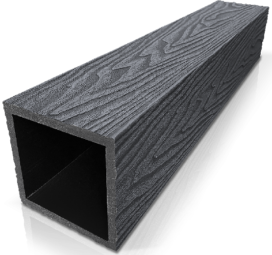 Столб ДПК 3D GardenParkett фактура дерева Графит купить в Октябрьском