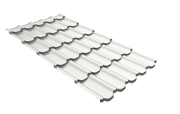Металлочерепица квинта плюс с 3D резом 0,5 Satin RAL 9003 сигнальный белый купить в Октябрьском