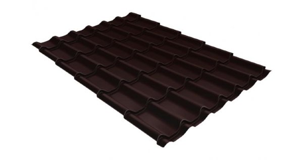 Металлочерепица классик 0,5 Satin RAL 8017 шоколад купить в Октябрьском