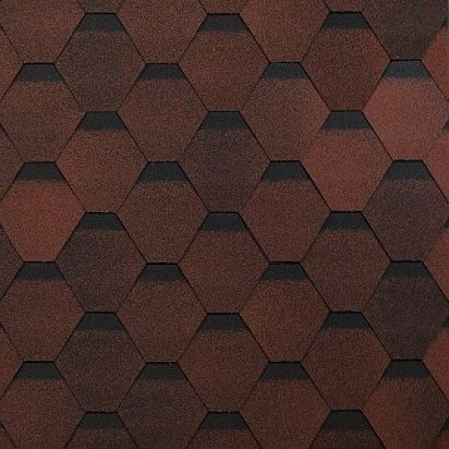 Гибкая черепица Shinglas, коллекция Оптима – Красный купить в Октябрьском