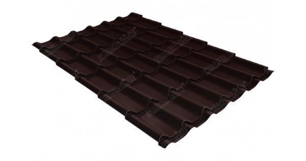 Металлочерепица классик GL 0,5 Quarzit RAL 8017 шоколад Metallic купить в Октябрьском