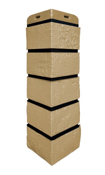 Угол Grand Line состаренный кирпич премиум Песочный (шов RAL 9005) купить в Октябрьском