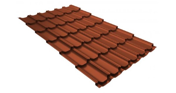Металлочерепица квинта плюс 0,5 GreenCoat Pural RR 750 кирпично-красный (RAL 8004 терракота) купить в Октябрьском